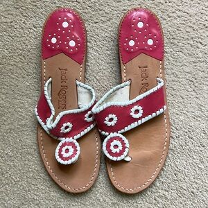 Jack Rogers Palm Beach Navajo Sandals Pink Sz 7